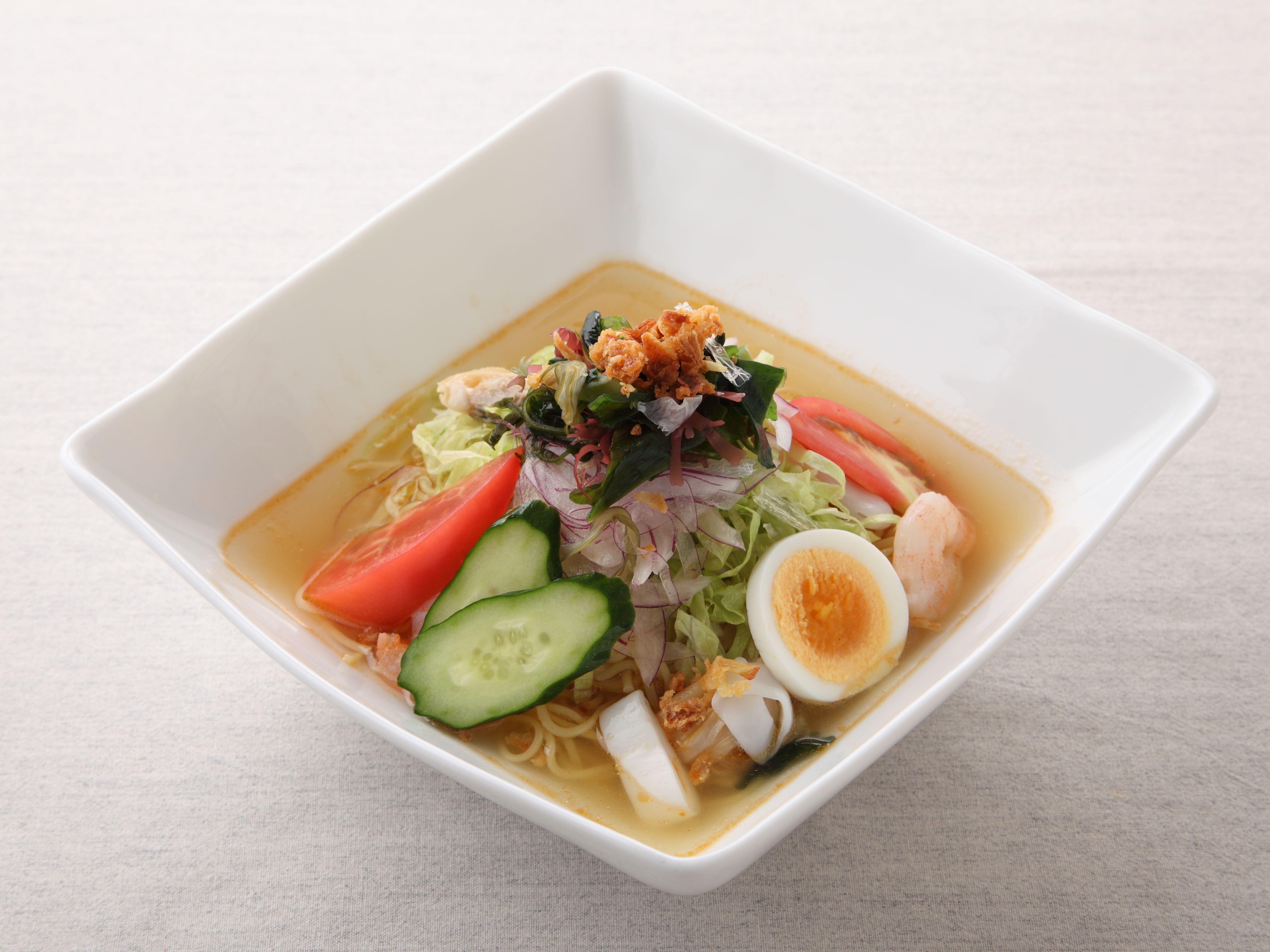 海鮮サラダしお冷麺のレシピ 作り方 レシピ ミツカン業務用商品 メニューサイト