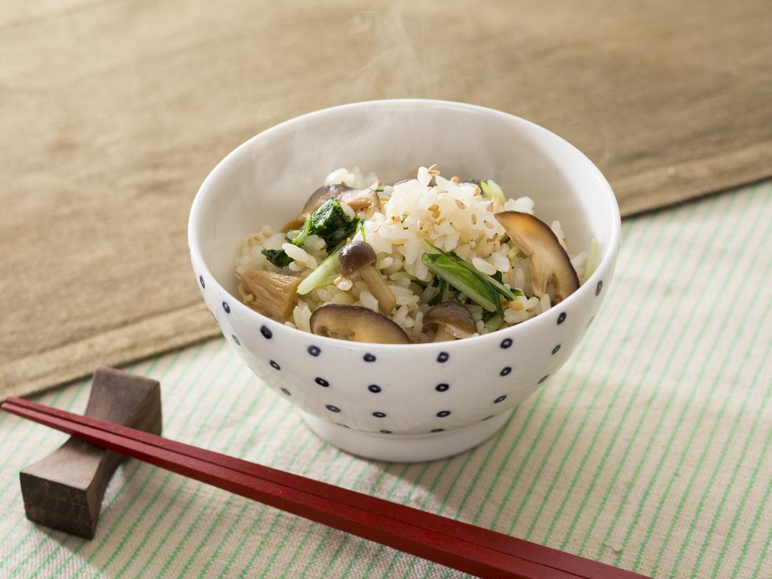 きのこのさっと煮混ぜご飯