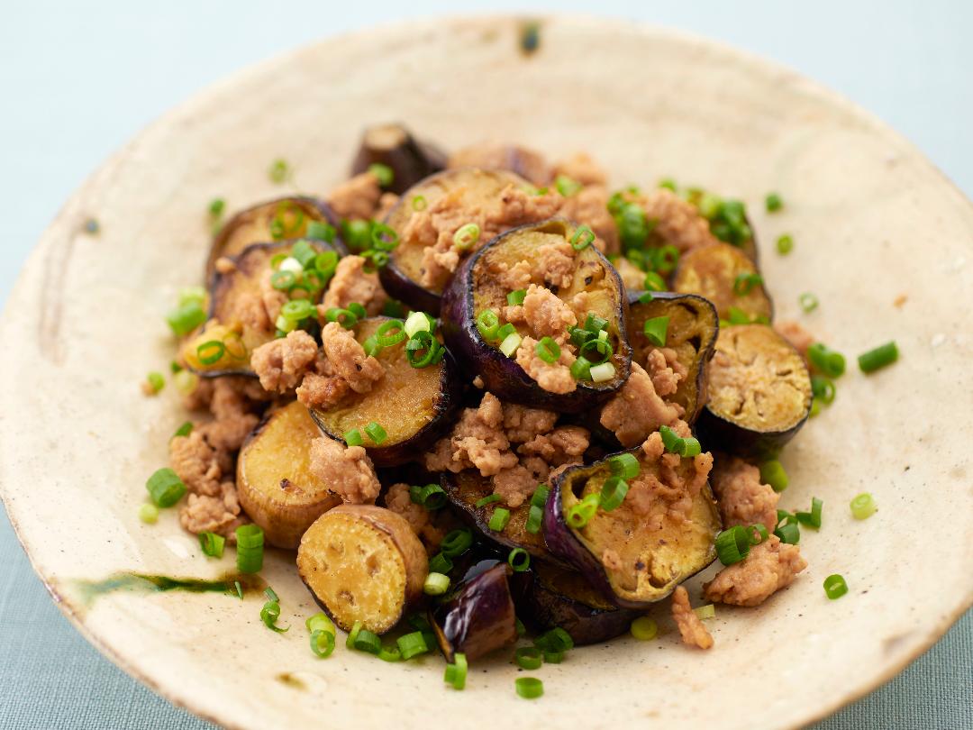 なすと鶏ひき肉のお酢炒めのレシピ・作り方