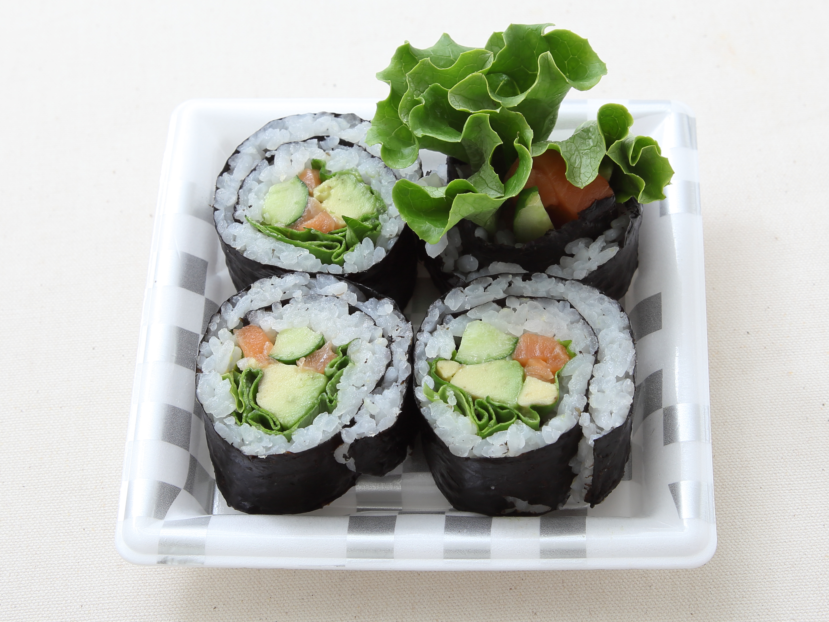 くるくるロール寿司 サーモンアボカド ４かん のレシピ 作り方 レシピ ミツカン業務用商品 メニューサイト