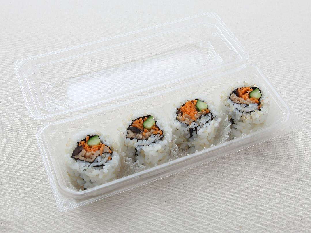 くるくるロール寿司（玄米＆大豆ミート）