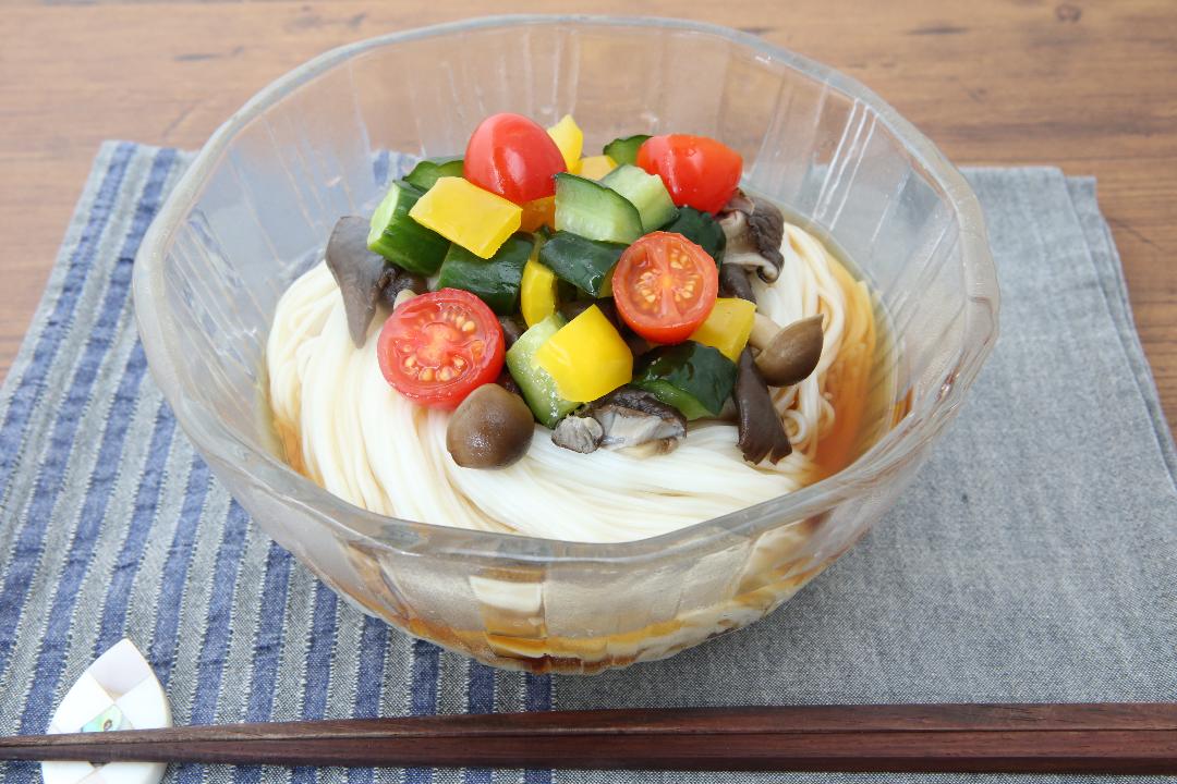 夏野菜ときのこのピクルスそうめんのレシピ・作り方