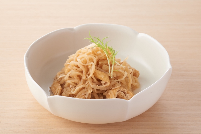 切干大根と油揚げの塩酢煮のレシピ・作り方