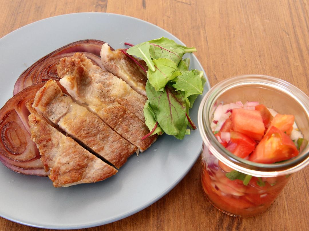豚肉のソテー　簡単サルサソースのレシピ・作り方