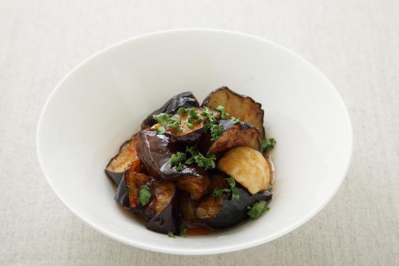 揚げなすのトマト風味マリネ