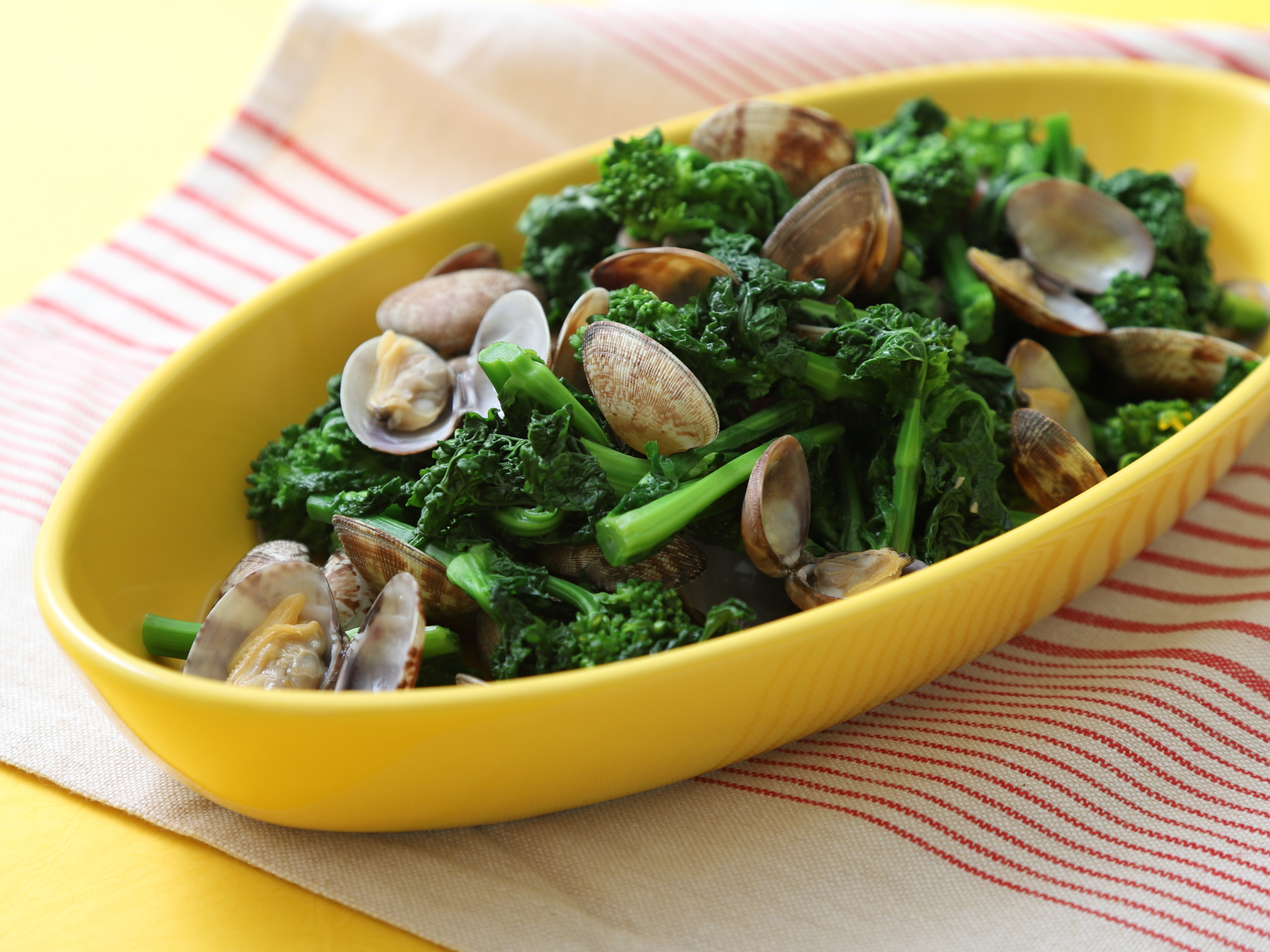 あさりと菜の花の和風蒸しのレシピ・作り方