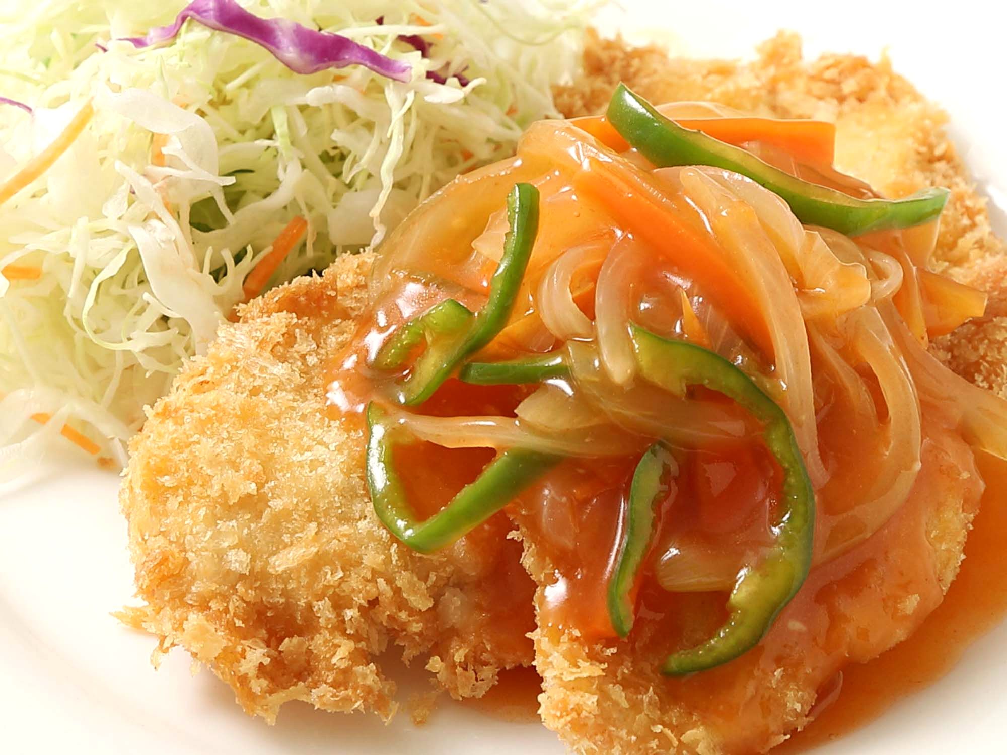 チキンカツの野菜甘酢あんのレシピ・作り方
