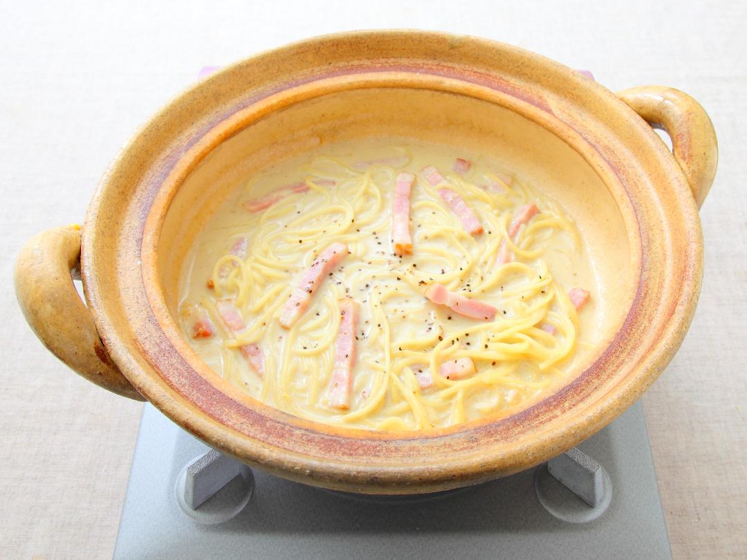 【〆チェン】ごま豆乳カルボナーラのレシピ・作り方