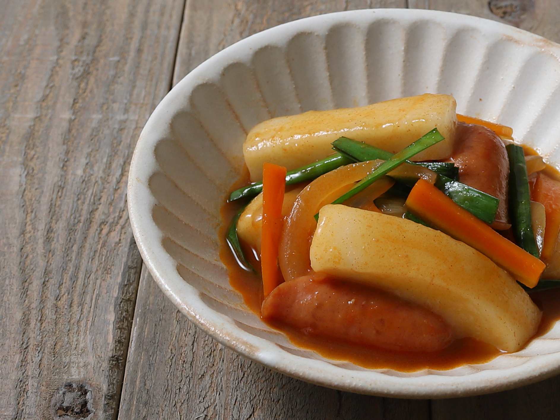 切餅で作るトッポギ風煮物