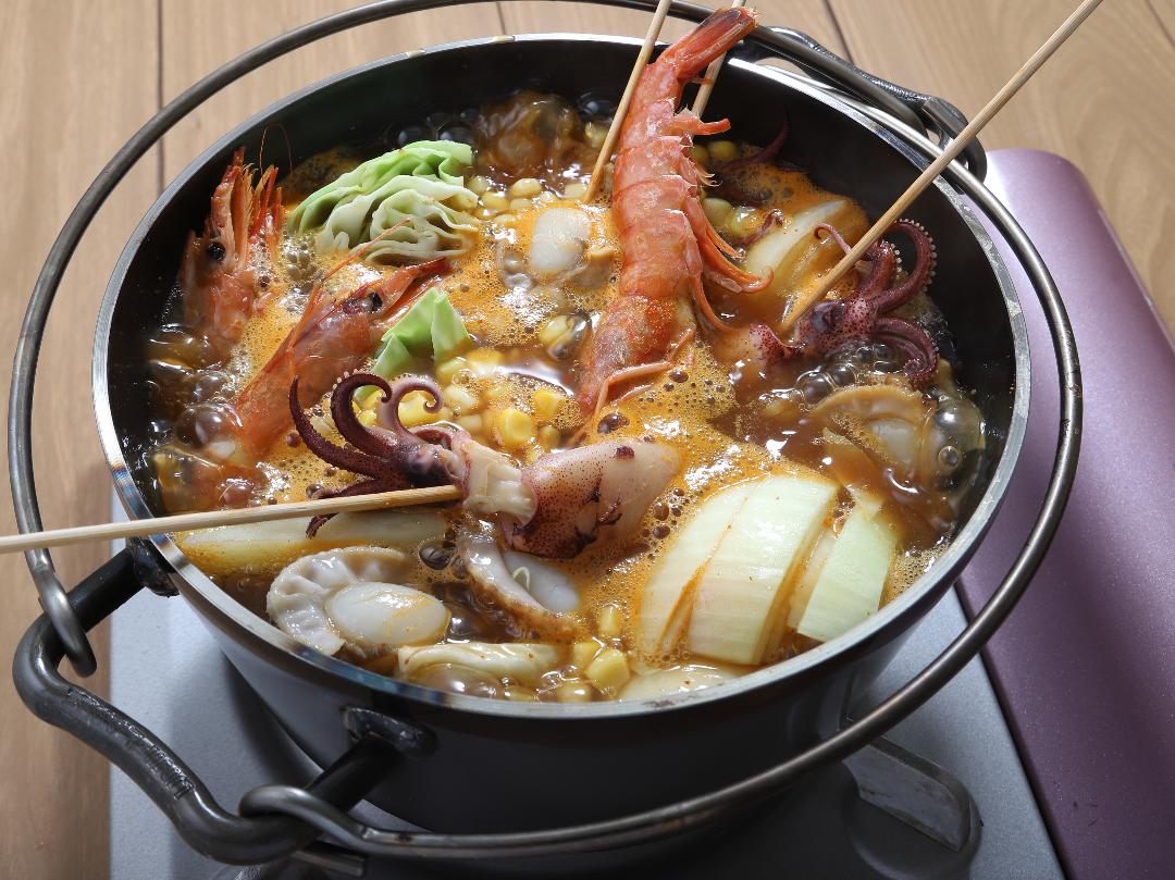 海鮮キムチのアウトドア鍋のレシピ・作り方