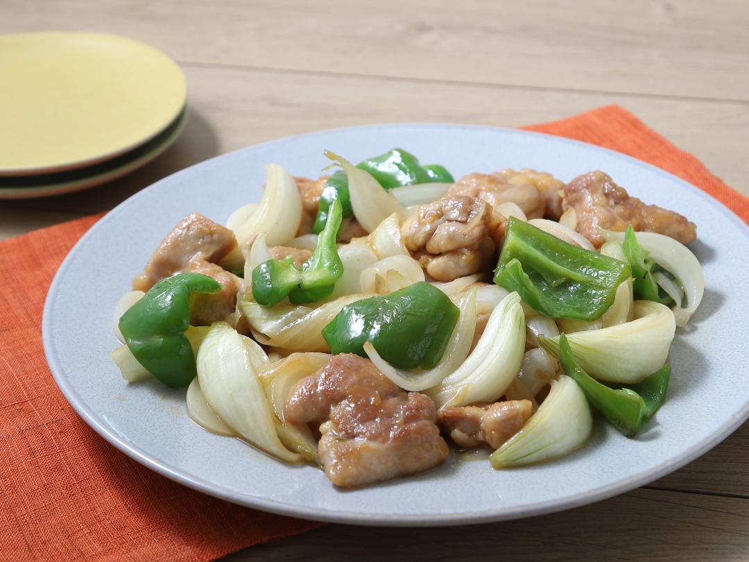 鶏と新玉ねぎの中華炒め