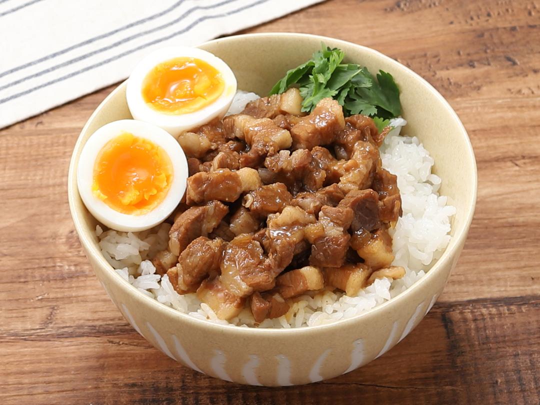 ヘルシオホットクックでつくる　「味ぽん」魯肉飯