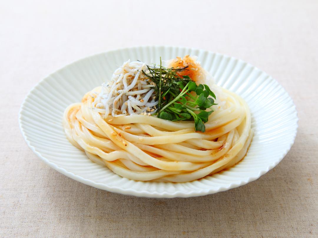 しらすと貝割れ菜のすだちおろしうどんのレシピ・作り方