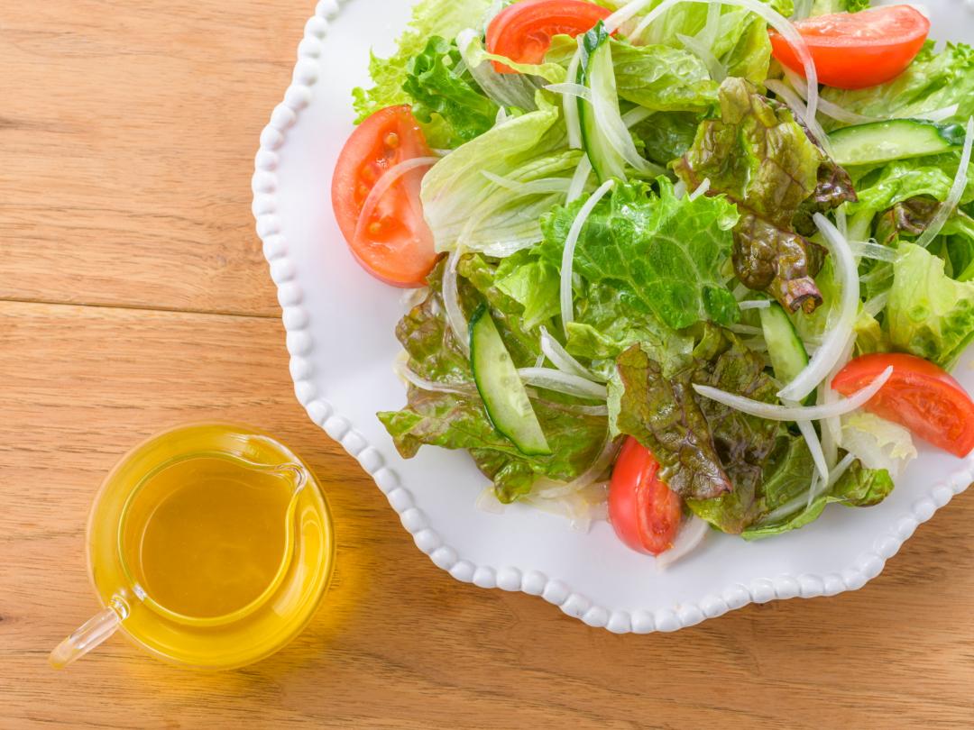野菜サラダ　オイルand「やさしいお酢」ドレッシングのレシピ・作り方