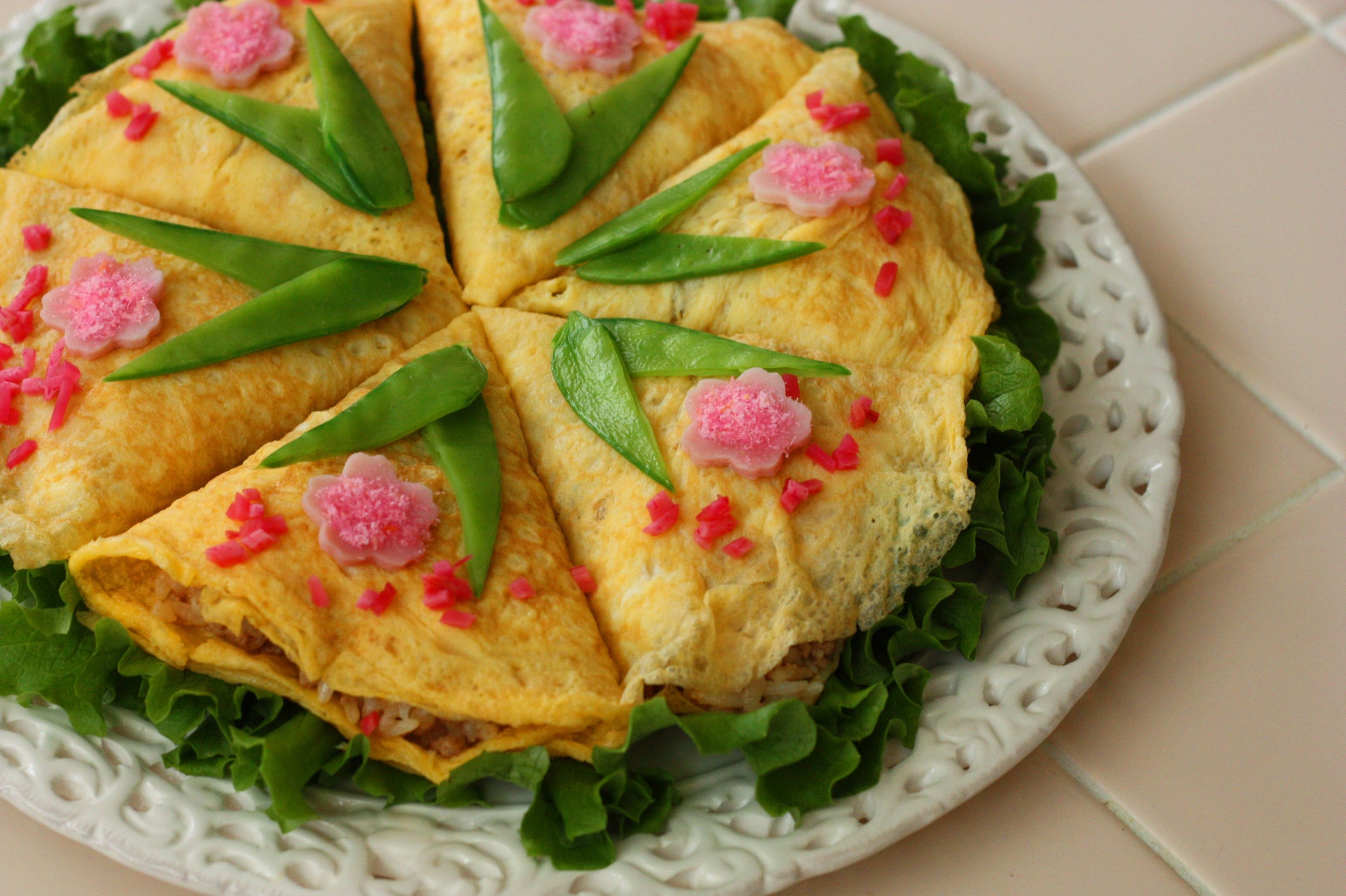 お花の玉子クレープでパーティーちらし寿司