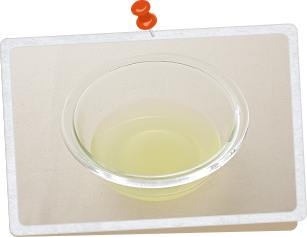 ボールに乳清が残っているところ