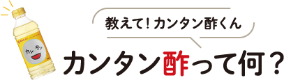 教えて！カンタン酢くん カンタン酢って何？