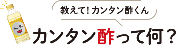 教えて！カンタン酢くん カンタン酢って何？