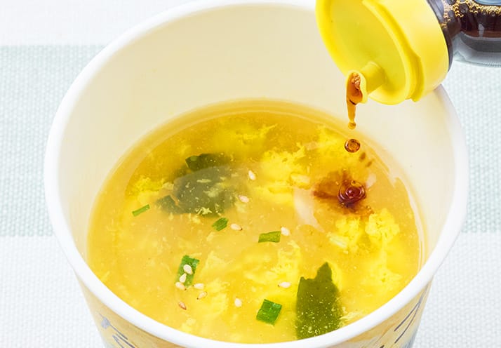 ちょいかけ！かきたまスープ