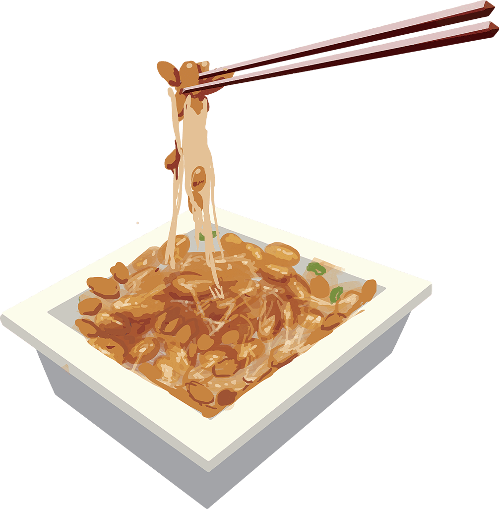 ふわふわになるまで混ぜた納豆のイメージ画像