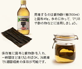 昆布酢の作り方 お酢を知ろう ミツカングループ商品 メニューサイト
