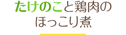 たけのこと鶏肉のほっこり煮