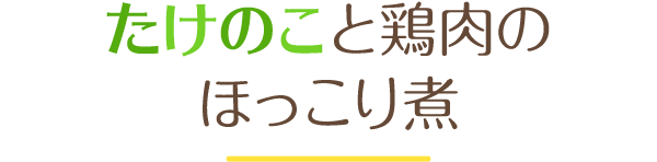 たけのこと鶏肉のほっこり煮