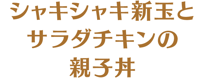 シャキシャキ新たまとサラダチキンの親子丼