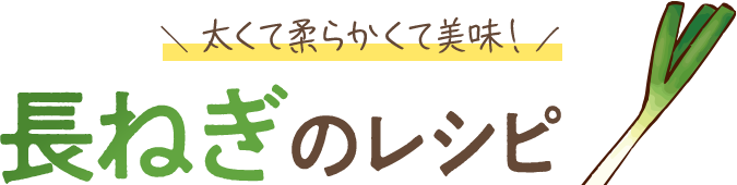 太くて柔らかくて美味！長ねぎのレシピ