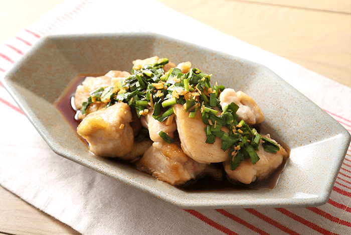 鶏もも肉のにら生姜ダレがけ　レシピ画像