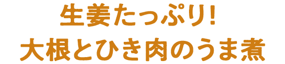 生姜たっぷり！大根とひき肉のうま煮 