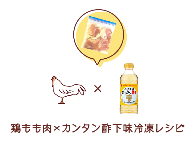 鶏もも肉×カンタン酢下味冷凍レシピ