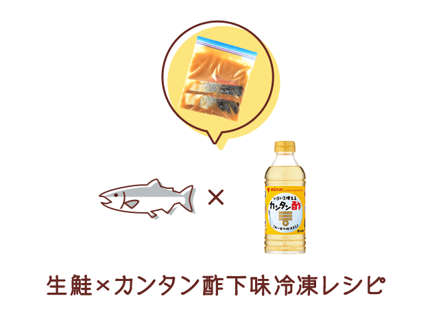 生鮭×カンタン酢下味冷凍レシピ