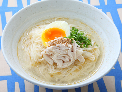 冷やし鶏にんにくそうめん