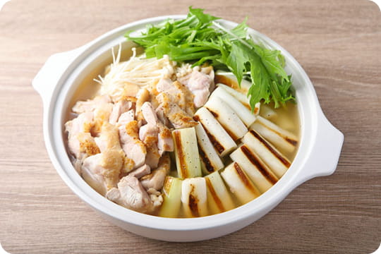 ごま油香る焼きネギ鶏しお鍋