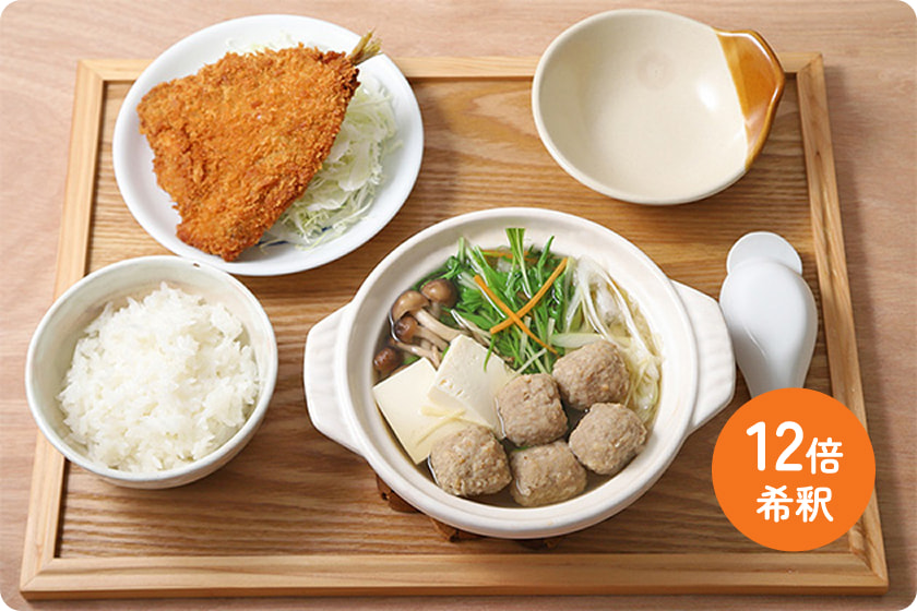 しょうが鶏団子鍋定食