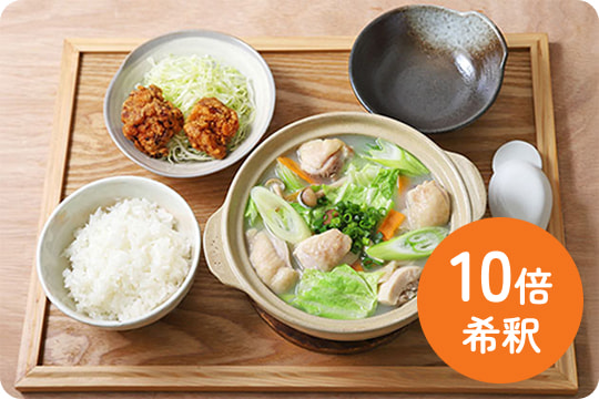 鶏白湯鍋定食