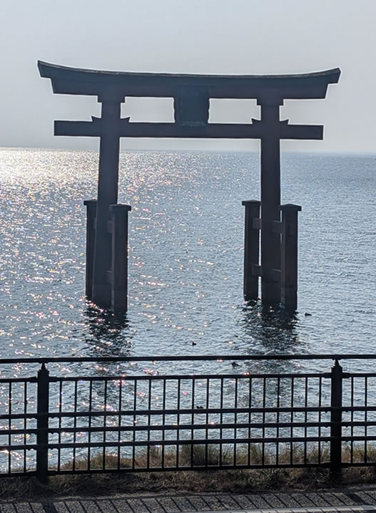 白鬚神社 湖中大鳥居