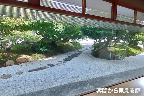客間から見える庭