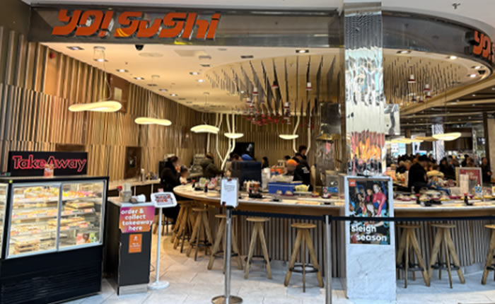 イギリスを代表する回転寿司チェーン、ヨー！スシ（YO! Sushi）