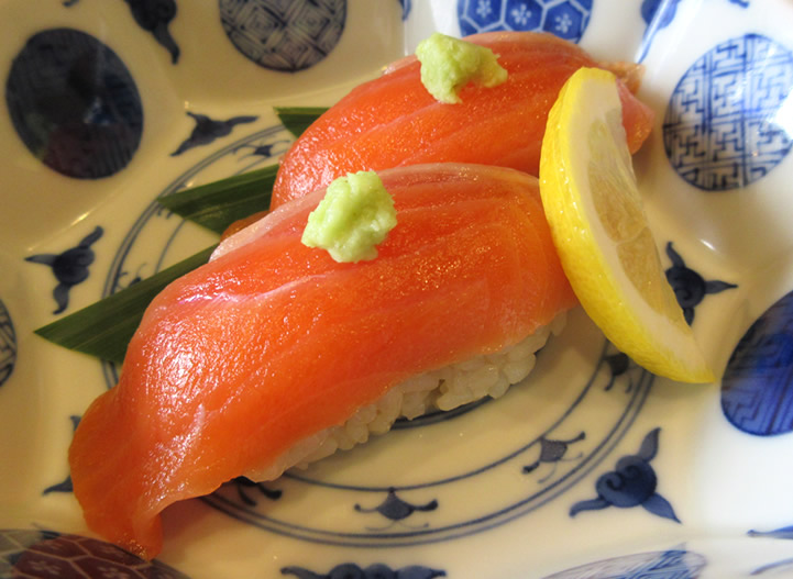 神戸元気サーモンの握り寿司