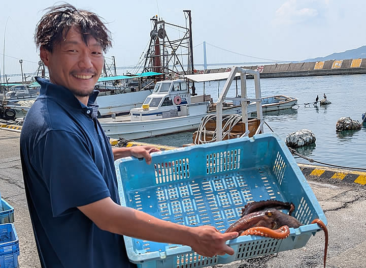 明石浦漁業協同組合 宮﨑鉄平さん