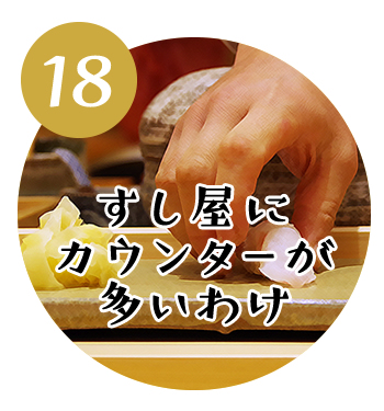 (18)すし屋にカウンターが多いわけ