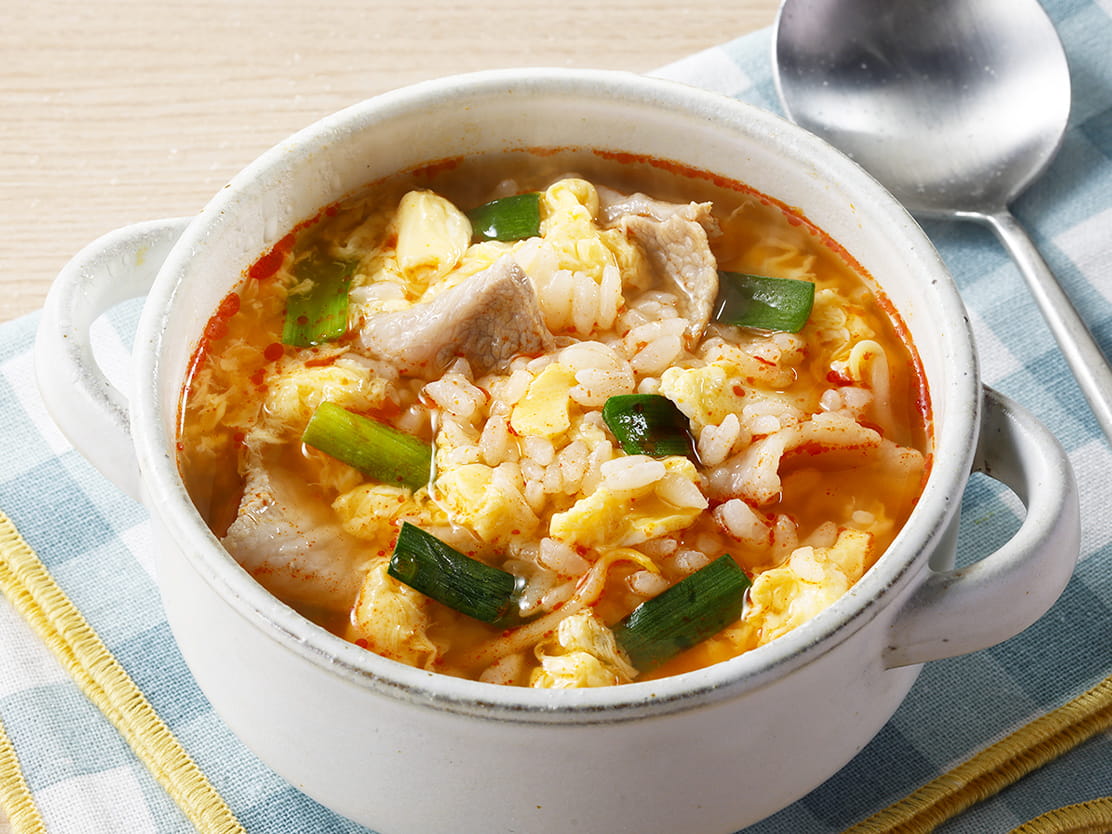 豚肉とふんわり卵のクッパ