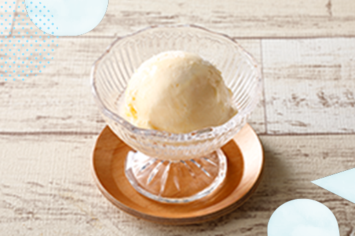 「フルーティス™白桃」のバニラアイス