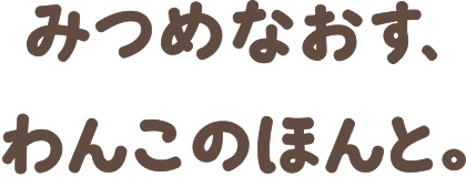 みつめなおす、わんこのほんと。